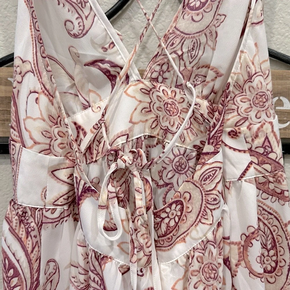 New! Cupshe Boho Mini Dress Paisley Print Size Medium - Picture 10 of 16